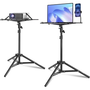 image:imageVEVOR Projector Stand Laptop Stand Tripod Adjustable Height 2697 to 63 in Portable Projector Tripod with Tray amp Gooseneck Phone Holder for Outdoor Movies Home Office Stage or StudioTripod without Wheels