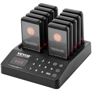 image:imageVEVOR Restaurant Pager SystemTouch Screen Keyboad Wireless Long Range Lineup Waiting Queue Signal Guest Customer Calling Beepers with Vibration amp Flashing 20 BuzzersTouch screens