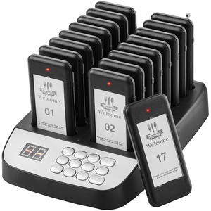 image:imageVEVOR Restaurant Pager SystemTouch Screen Keyboad Wireless Long Range Lineup Waiting Queue Signal Guest Customer Calling Beepers with Vibration amp Flashing 20 BuzzersMechanical buttons