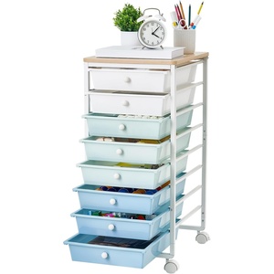 image:imageVEVOR Rolling Cart with Drawers 4 Drawer Storage Organizer Mobile Utility Cart with Steel Frame Universal Casters amp 2 Brakes for Office Classroom Craft Tools Garage Cleaning Supplies Rose Red157 L x 130 W x 281 H