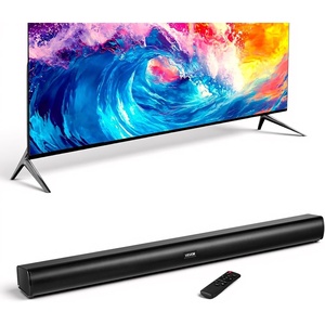image:imageVEVOR Sound Bar for Smart TV 20 Channel 24Inch Compact Soundbar TV Speakers for Projector Bluetooth AUX Connection Remote Control Easy Setup 80W Surround Sound System for PC Home Theater Audio35IN Compact