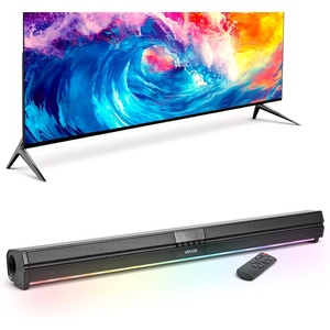 image:imageVEVOR Sound Bar for Smart TV 20 Channel 24Inch Compact Soundbar TV Speakers for Projector Bluetooth AUX Connection Remote Control Easy Setup 80W Surround Sound System for PC Home Theater Audio32IN Compact