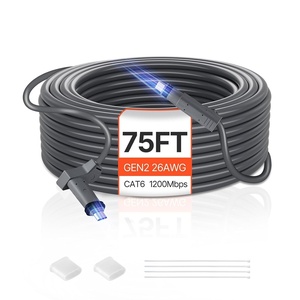 image:imageVEVOR Starlink Gen 2 Cable 75 FT 26 AWG Copper Core Durable Extension Cable for Standard Generation 2 Compatible with Starlink Rectangular Satellite V2 Flexible Wiring for RV Backyard or Campinggen2 26AWG 75ft