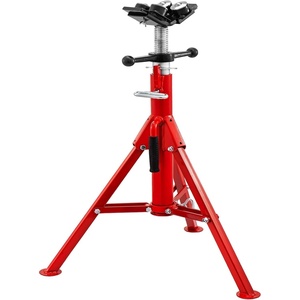 image:imageVEVOR V Head Pipe Stand with 4Ball Transfer 2500LBS Capacity with Adjustable Height 28  52 Portable Folding Pipe Stand for 18 to 12 Inch Pipes Supporting