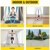 image:imageHappybuy Yoga Sling Inversion 96 FT Inversion Yoga Swing Stand 68lbs 551lbs250kg Aerial Yoga Frame with 236in6m Yoga Swing Inversion Sling Body Yoga Bundle Safety BeltsGreen