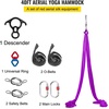 image:imageHappybuy Yoga Sling Inversion 96 FT Inversion Yoga Swing Stand 68lbs 551lbs250kg Aerial Yoga Frame with 236in6m Yoga Swing Inversion Sling Body Yoga Bundle Safety BeltsPurple