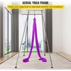 image:imageHappybuy Yoga Sling Inversion 96 FT Inversion Yoga Swing Stand 68lbs 551lbs250kg Aerial Yoga Frame with 236in6m Yoga Swing Inversion Sling Body Yoga Bundle Safety BeltsPurple