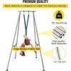 image:imageHappybuy Yoga Sling Inversion 96 FT Inversion Yoga Swing Stand 68lbs 551lbs250kg Aerial Yoga Frame with 236in6m Yoga Swing Inversion Sling Body Yoga Bundle Safety BeltsGreen