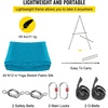 image:imageHappybuy Yoga Sling Inversion 96 FT Inversion Yoga Swing Stand 68lbs 551lbs250kg Aerial Yoga Frame with 236in6m Yoga Swing Inversion Sling Body Yoga Bundle Safety BeltsBlue