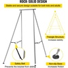image:imageHappybuy Yoga Sling Inversion 96 FT Inversion Yoga Swing Stand 68lbs 551lbs250kg Aerial Yoga Frame with 236in6m Yoga Swing Inversion Sling Body Yoga Bundle Safety BeltsPurple