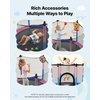 image:imageVEVOR 3FT Trampoline 36 Trampolines IndoorOutdoor Trampoline for Toddlers Foldable Mini Baby Jump Toy with Foam Handle Recreational Trampolines Birthday Gift for 3 Years Kids55 BluePink