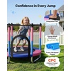 image:imageVEVOR 3FT Trampoline 36 Trampolines IndoorOutdoor Trampoline for Toddlers Foldable Mini Baby Jump Toy with Foam Handle Recreational Trampolines Birthday Gift for 3 Years Kids55 BluePink