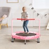 image:imageVEVOR 3FT Trampoline 36 Trampolines IndoorOutdoor Trampoline for Toddlers Foldable Mini Baby Jump Toy with Foam Handle Recreational Trampolines Birthday Gift for 3 Years KidsPink  Light Pink