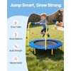 image:imageVEVOR 3FT Trampoline 36 Trampolines IndoorOutdoor Trampoline for Toddlers Foldable Mini Baby Jump Toy with Foam Handle Recreational Trampolines Birthday Gift for 3 Years KidsBlue