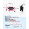 image:imageVEVOR 3FT Trampoline 36 Trampolines IndoorOutdoor Trampoline for Toddlers Foldable Mini Baby Jump Toy with Foam Handle Recreational Trampolines Birthday Gift for 3 Years KidsPink  Light Pink