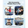 image:imageVEVOR 5560 Trampoline with Enclosure Net Swing and Basketball Hoop for KidsBlue