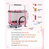 image:imageVEVOR 5560 Trampoline with Enclosure Net Swing and Basketball Hoop for KidsPink