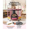 image:imageVEVOR 5560 Trampoline with Enclosure Net Swing and Basketball Hoop for KidsPink