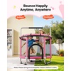 image:imageVEVOR 5560 Trampoline with Enclosure Net Swing and Basketball Hoop for KidsPink
