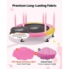 image:imageVEVOR 5560 Trampoline with Enclosure Net Swing and Basketball Hoop for KidsPink