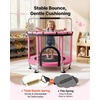 image:imageVEVOR 5560 Trampoline with Enclosure Net Swing and Basketball Hoop for KidsPink