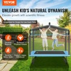 image:imageVEVOR 5572 Trampoline Hexagon Enclosure Net Swing with Toys for Kids YellowBlue