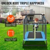 image:imageVEVOR 5572 Trampoline Hexagon Enclosure Net Swing with Toys for Kids YellowBlue
