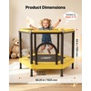 image:imageVEVOR 5572 Trampoline Hexagon Enclosure Net Swing with Toys for Kids YellowYellow