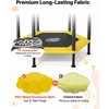 image:imageVEVOR 5572 Trampoline Hexagon Enclosure Net Swing with Toys for Kids YellowYellow