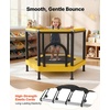 image:imageVEVOR 5572 Trampoline Hexagon Enclosure Net Swing with Toys for Kids YellowYellow