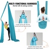 image:imageVEVOR Aerial Silk amp Yoga Swing Aerial Yoga Hammock Kit with 100gsm Nylon Fabric Full Rigging Hardware amp Easy Setup Guide Antigravity Flying for All Levels Fitness BodybuildingBlue