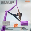 image:imageVEVOR Aerial Silk amp Yoga Swing Aerial Yoga Hammock Kit with 100gsm Nylon Fabric Full Rigging Hardware amp Easy Setup Guide Antigravity Flying for All Levels Fitness BodybuildingPurple