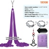 image:imageVEVOR Aerial Silk amp Yoga Swing Aerial Yoga Hammock Kit with 100gsm Nylon Fabric Full Rigging Hardware amp Easy Setup Guide Antigravity Flying for All Levels Fitness BodybuildingPurple