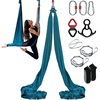image:imageVEVOR Aerial Silk amp Yoga Swing Aerial Yoga Hammock Kit with 100gsm Nylon Fabric Full Rigging Hardware amp Easy Setup Guide Antigravity Flying for All Levels Fitness BodybuildingGreen