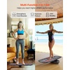 image:imageVEVOR Balance Board 2in1 Wobble Board Trainer for Adults Premium Wooden Balance Training Equipment with Roller Magnetic Stoppers Storage Rack for Core Workouts Surf Trainer amp Physical Therapy32 inch