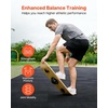 image:imageVEVOR Balance Board 2in1 Wobble Board Trainer for Adults Premium Wooden Balance Training Equipment with Roller Magnetic Stoppers Storage Rack for Core Workouts Surf Trainer amp Physical Therapy28 inch