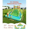 image:imageVEVOR Inflatable Pretend Market Bounce House with Blower Large 6in1 Kids Water Slide Castle with Splash Pool Climbing Wall Play Booth amp Bounce Area for KidsDouble Climbing Waterfall
