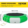 image:imageVEVOR Inflatable Water Trampoline 10ft Recreational Water Bouncer with Escalator Round Inflatable Water Trampoline in Green and White Floating Trampoline for Lakes Pools Calm Sea