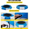 image:imageVEVOR Inflatable Water Trampoline 13ft Recreational Water Bouncer with Escalator Round Inflatable Water Trampoline in Blue and White Floating Trampoline for Lakes Pools Calm Sea