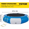 image:imageVEVOR Inflatable Water Trampoline 13ft Recreational Water Bouncer with Escalator Round Inflatable Water Trampoline in Blue and White Floating Trampoline for Lakes Pools Calm Sea