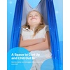 image:imageVEVOR Sensory Swing for Kids amp Adults Maximum 300 lbs Load Aerial Silk Indoor amp Outdoor Double Layer Therapy Cuddle Swing with 360 Swivel Hanger Calming Compression Therapy Swing HammockMixed Blue