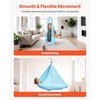 image:imageVEVOR Sensory Swing for Kids amp Adults Maximum 300 lbs Load Aerial Silk Indoor amp Outdoor Double Layer Therapy Cuddle Swing with 360 Swivel Hanger Calming Compression Therapy Swing HammockBlue