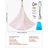 image:imageVEVOR Sensory Swing for Kids amp Adults Maximum 300 lbs Load Aerial Silk Indoor amp Outdoor Double Layer Therapy Cuddle Swing with 360 Swivel Hanger Calming Compression Therapy Swing HammockAsh Powder