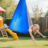 image:imageVEVOR Sensory Swing for Kids amp Adults Maximum 300 lbs Load Aerial Silk Indoor amp Outdoor Double Layer Therapy Cuddle Swing with 360 Swivel Hanger Calming Compression Therapy Swing HammockMixed Blue