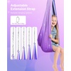 image:imageVEVOR Sensory Swing for Kids amp Adults Maximum 300 lbs Load Aerial Silk Indoor amp Outdoor Double Layer Therapy Cuddle Swing with 360 Swivel Hanger Calming Compression Therapy Swing HammockPowder Blue