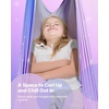 image:imageVEVOR Sensory Swing for Kids amp Adults Maximum 300 lbs Load Aerial Silk Indoor amp Outdoor Double Layer Therapy Cuddle Swing with 360 Swivel Hanger Calming Compression Therapy Swing HammockPowder Blue