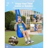 image:imageVEVOR Sensory Swing for Kids amp Adults Maximum 300 lbs Load Aerial Silk Indoor amp Outdoor Double Layer Therapy Cuddle Swing with 360 Swivel Hanger Calming Compression Therapy Swing HammockMixed Blue