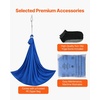 image:imageVEVOR Sensory Swing for Kids amp Adults Maximum 300 lbs Load Aerial Silk Indoor amp Outdoor Double Layer Therapy Cuddle Swing with 360 Swivel Hanger Calming Compression Therapy Swing HammockBlue