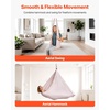 image:imageVEVOR Sensory Swing for Kids amp Adults Maximum 300 lbs Load Aerial Silk Indoor amp Outdoor Double Layer Therapy Cuddle Swing with 360 Swivel Hanger Calming Compression Therapy Swing HammockAsh Powder