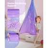 image:imageVEVOR Sensory Swing for Kids amp Adults Maximum 300 lbs Load Aerial Silk Indoor amp Outdoor Double Layer Therapy Cuddle Swing with 360 Swivel Hanger Calming Compression Therapy Swing HammockPowder Blue